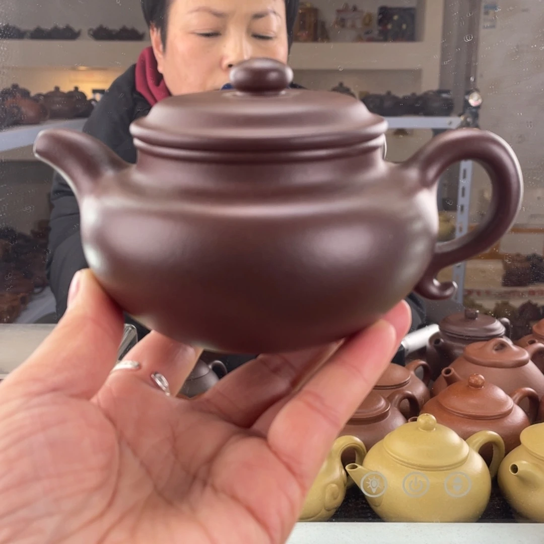 茶壶紫砂四号井底槽清仿古300cc