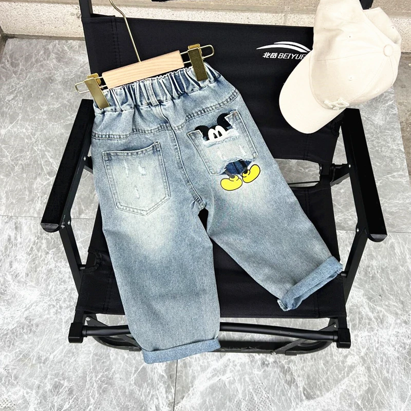 男童春秋装牛仔裤子新款宝宝洋气儿童休闲裤中小童韩版长裤潮童装