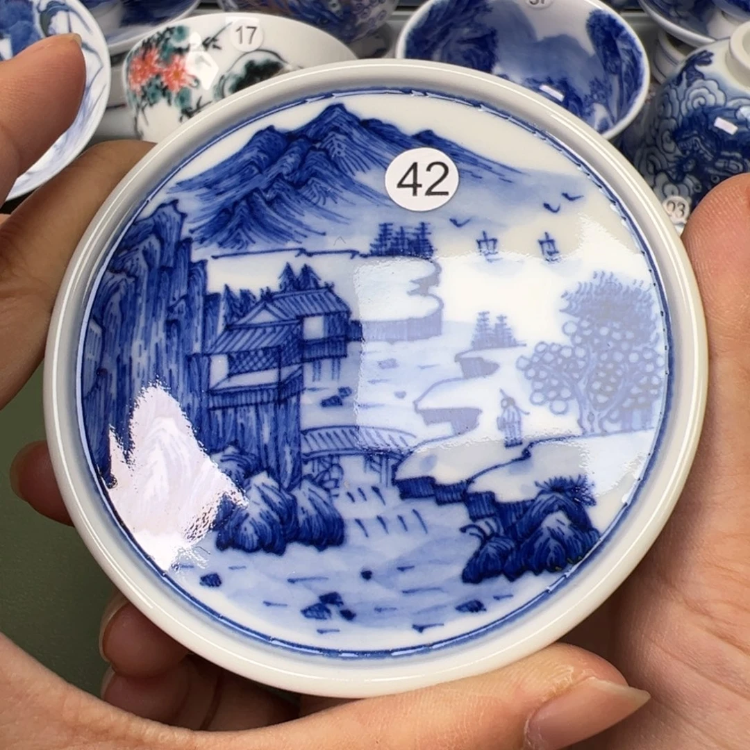 陶瓷景德镇纯手工纯手绘茶具木木42