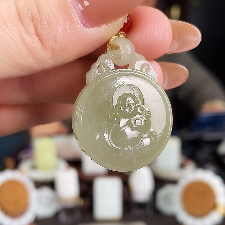 和田玉未镶嵌颈饰有棉