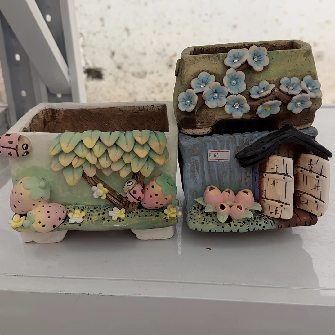 画***美本默花器麦饭石花盆