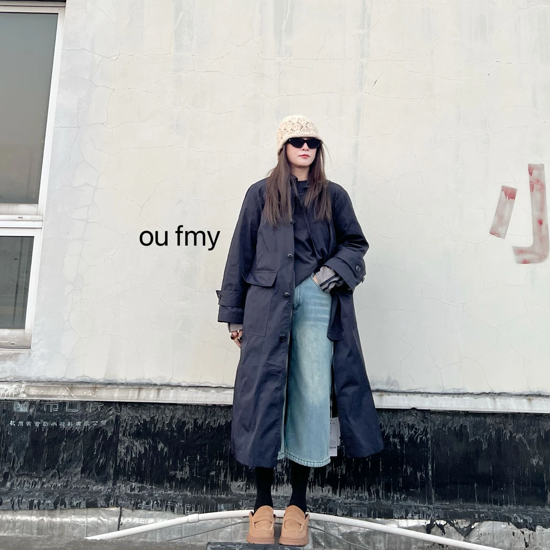 FY3096 小众高品设计师出品长款鹅绒百搭韩版宽松冬季休闲鹅绒服