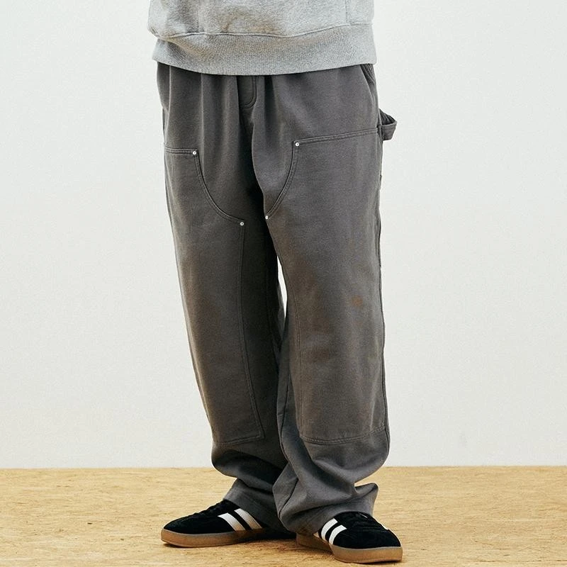 REOCHA热呈23AW秋冬国潮潮牌纯棉卫裤宽松情侣长裤休闲裤男