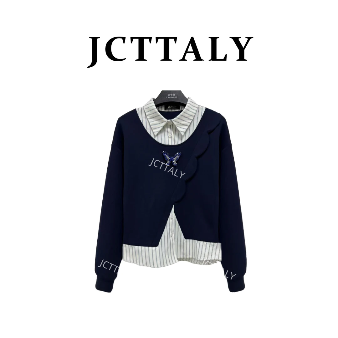 【宠粉价】秋季新款轻奢假两件百搭休闲风女款卫衣NH-Q0359