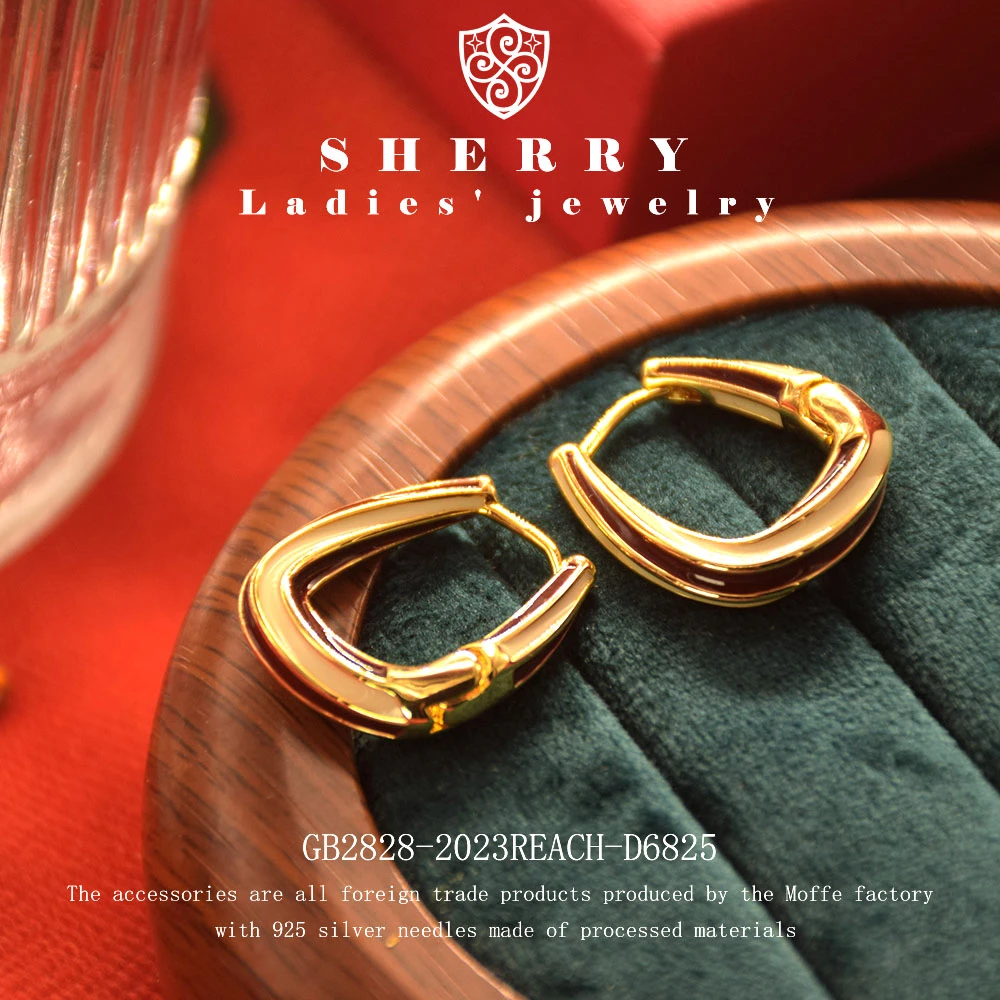 铜合金珐琅耳饰 专属X爱丽丝漫步耳钉~D6825