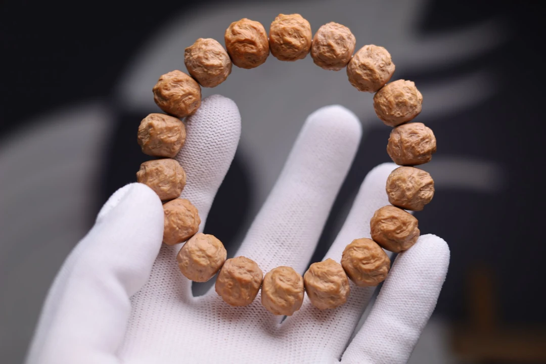 13mm+精工龙蛇之变素串猴头雕刻手串无镶嵌款