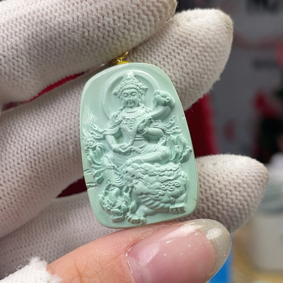 绿松石未镶嵌挂件