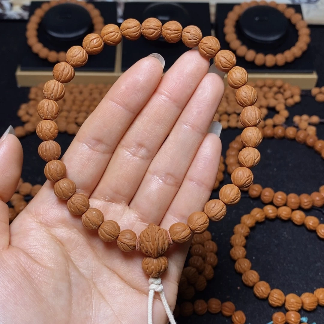 安***稳桃核手串秦岭文玩桃核手持