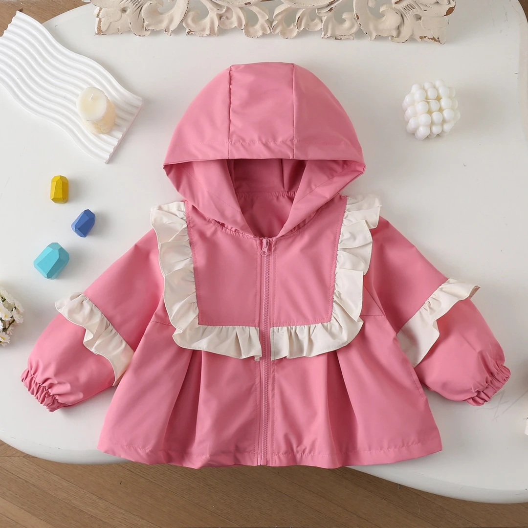 【新春特惠】女童外套春季可爱连帽外套女孩百搭俏皮上衣外穿002