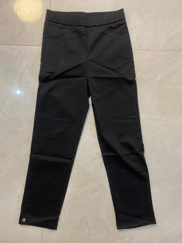 夏季纯色时尚韩版女士百搭气质小黑裤九分裤