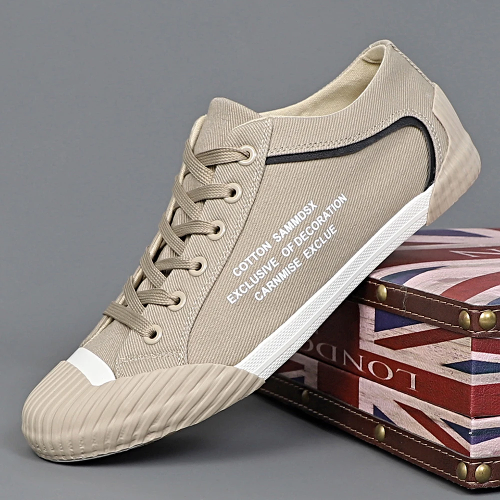 上班新款痞帅轻便帆布鞋透气男款鞋子防闷脚休闲专用正宗帆布鞋男