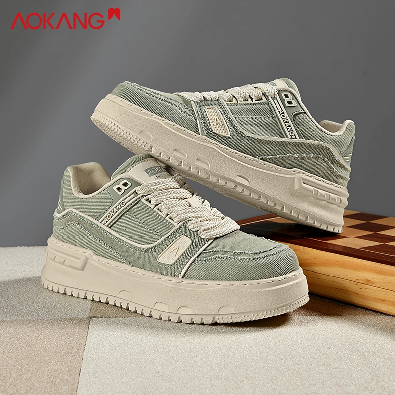 Aokang/奥康2025秋季男士运动时尚百搭保暖潮流潮鞋厚底休闲板鞋