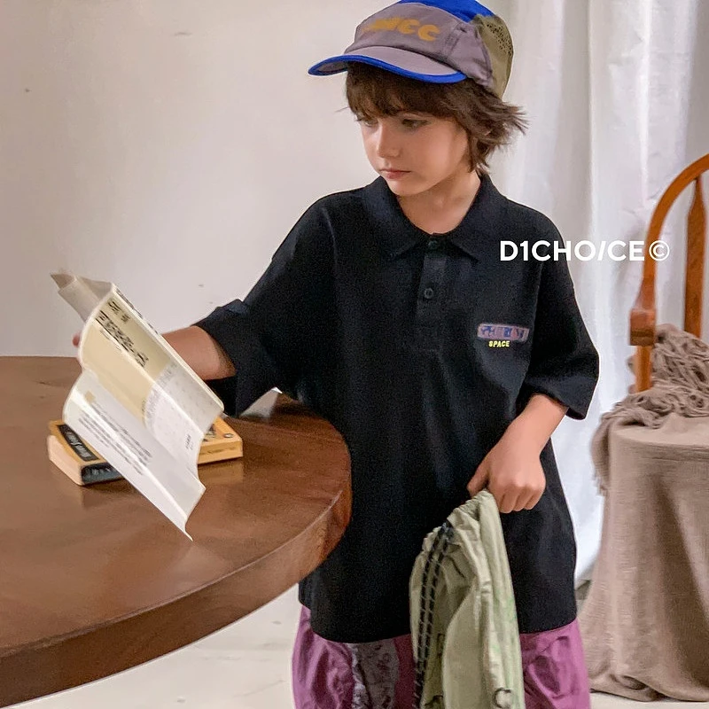 D1儿童夏季款短袖T恤中大童宽松版青少年潮酷风42311D1841