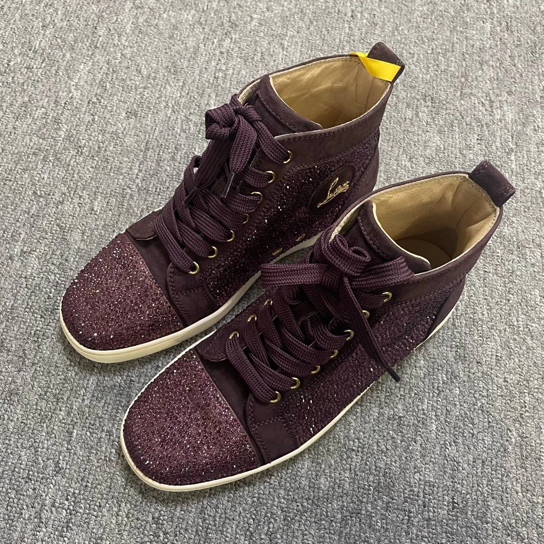 95新 Christian Louboutin/克里斯提·鲁布托 高帮板鞋 38码/11598