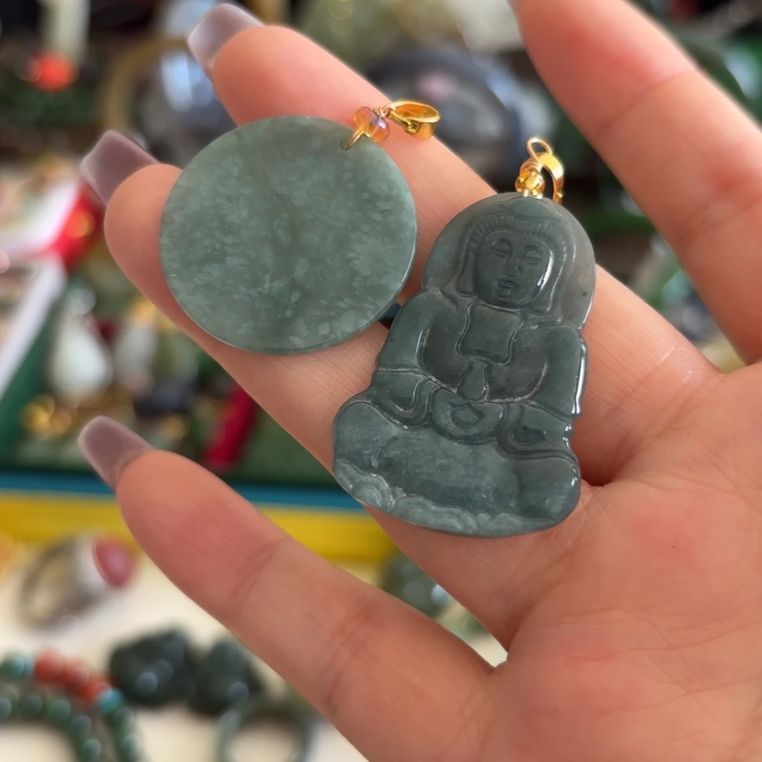 翡翠合金颈饰打包