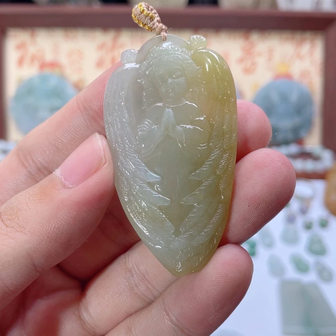 翡翠未镶嵌挂件缅甸翡翠