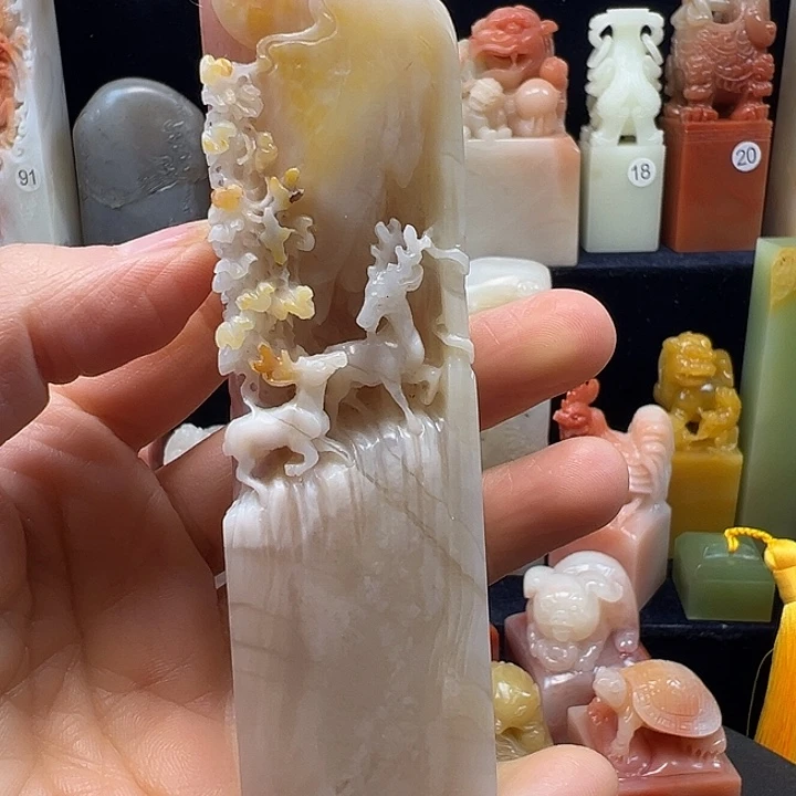 寿山石印石寿山石手工雕刻