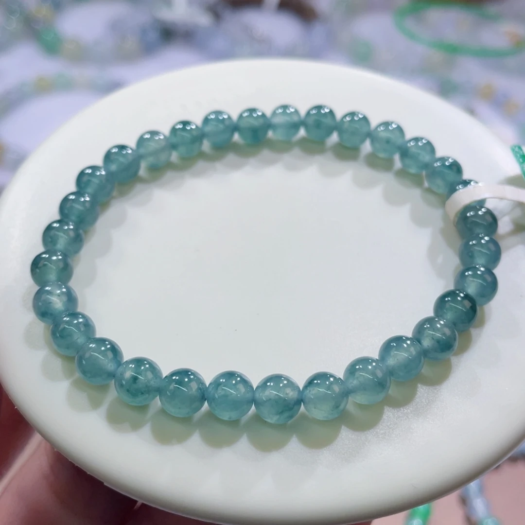 未镶嵌手链翡翠梦幻孔雀蓝卡6