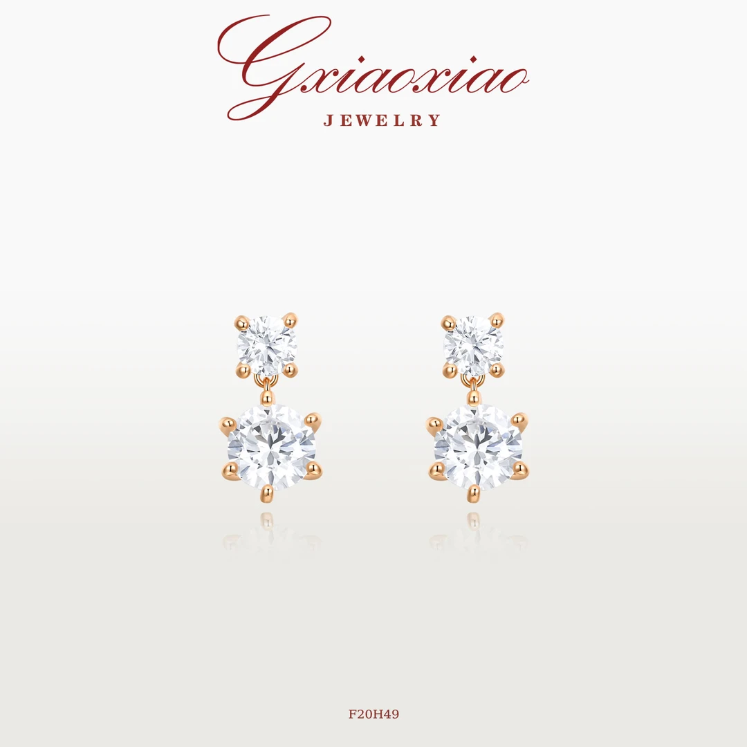 G XIAOXIAO 镀K金【叠梦】轻奢高级感流苏水滴百搭耳环 F20H49