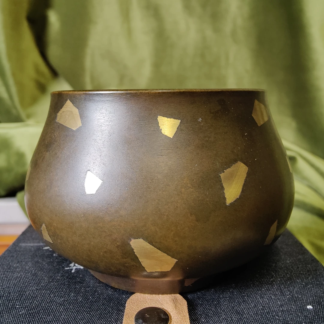 香炉 嵌金钵盂炉 口径8CM 高6.5CM 编号Q88