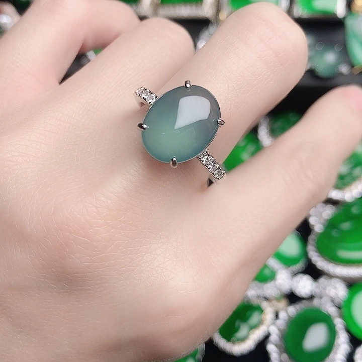 翡翠未镶嵌戒指戒指