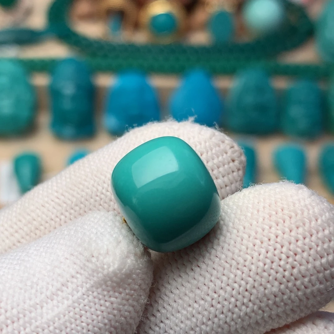 未镶嵌绿松石珠宝奇石14m m