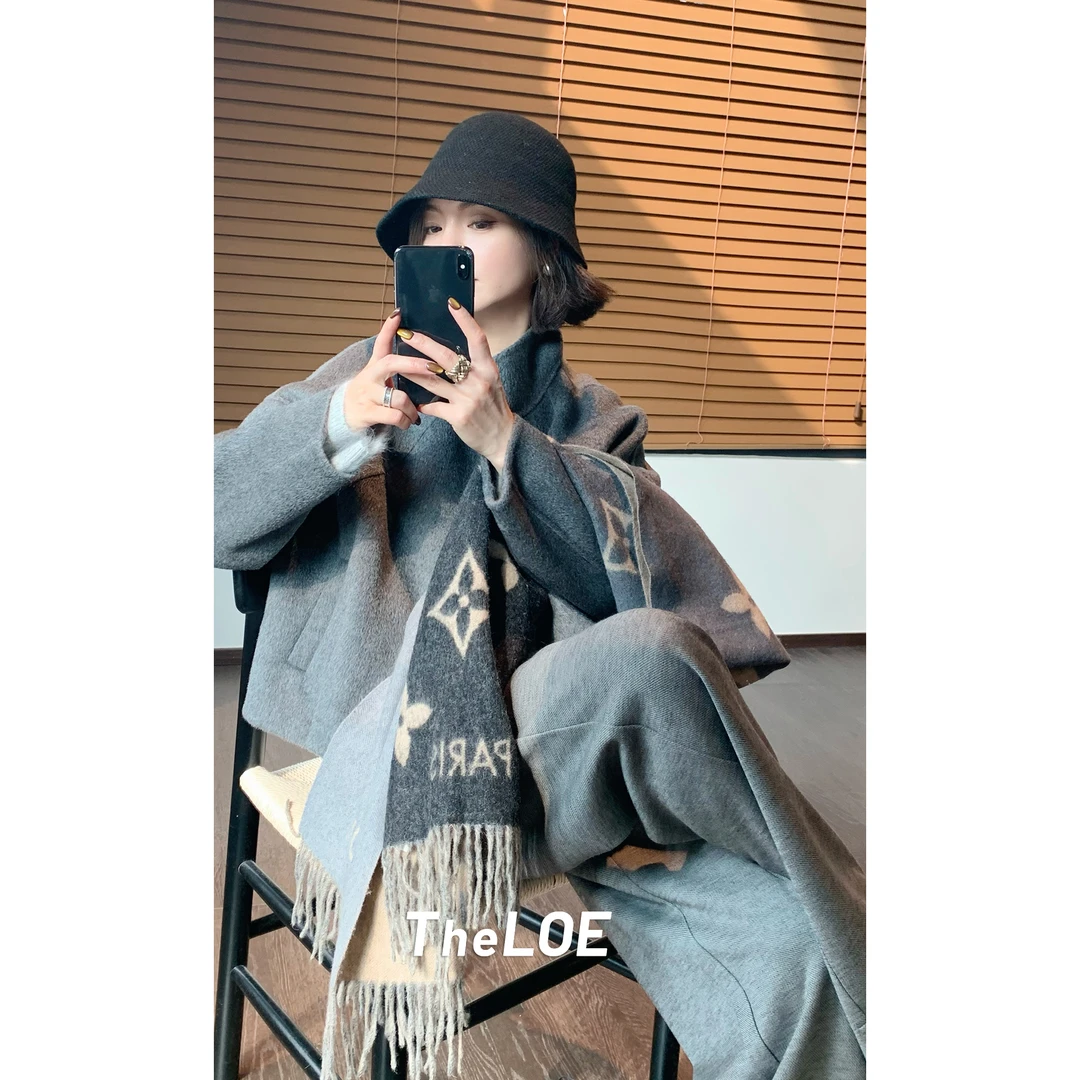 TheLOE/羊绒羊毛短款简约百搭高级感拉链毛呢大衣#LE-25375