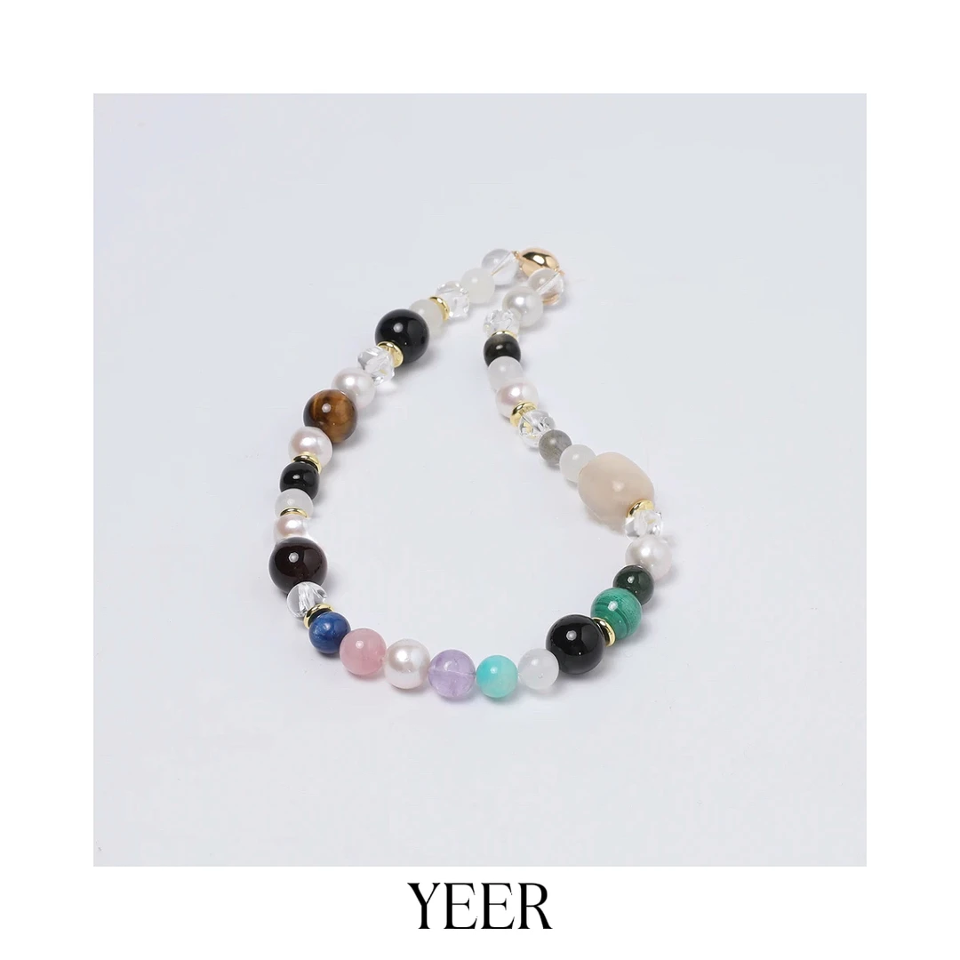 非金属珐琅项链 YEER 小众【挪威峡湾】彩色多宝串珠项链高级感百搭