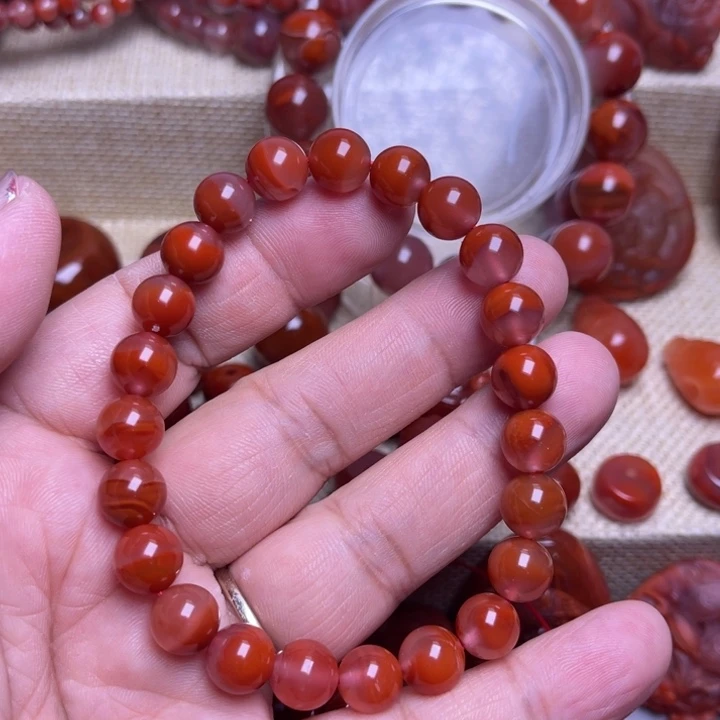 南红玛瑙未镶嵌手链半山水8 +