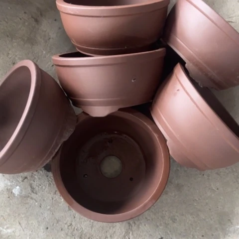 紫砂花盆100-6。     18.5-9