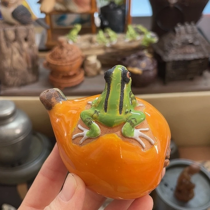 陶中古工艺品摆件