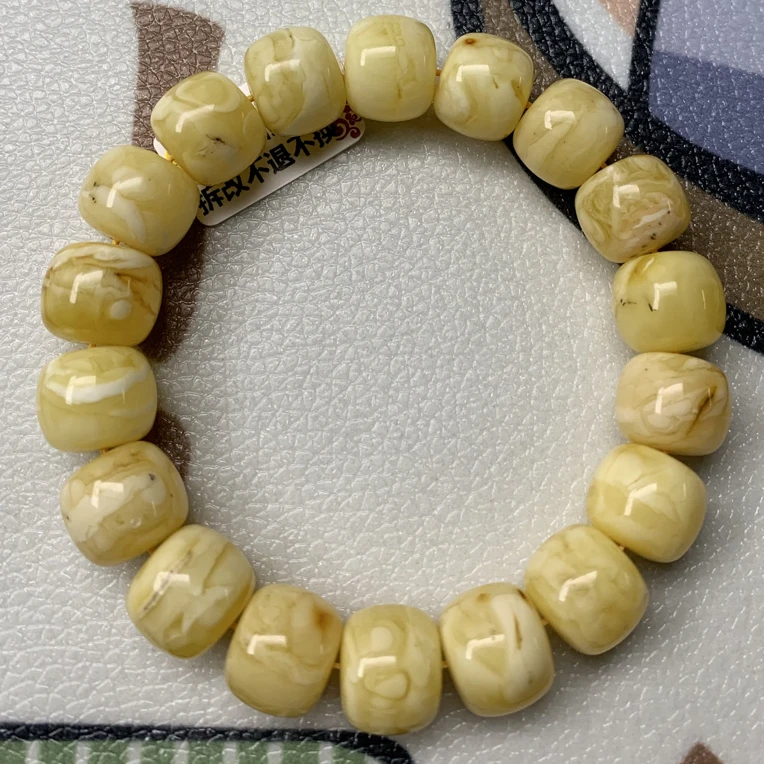 琥珀蜜蜡老型手串（瑕疵）#307