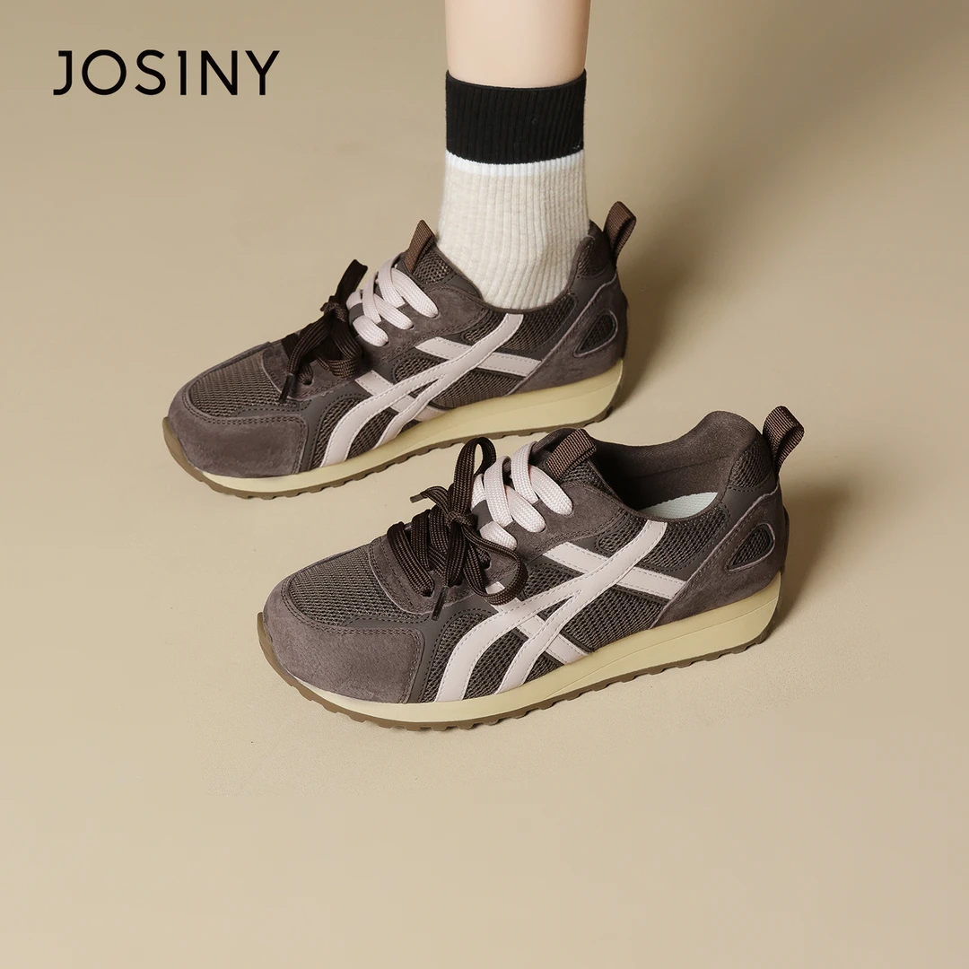 卓诗尼德训鞋女2025新款秋冬美拉德复古休闲鞋软底舒适百搭运动鞋