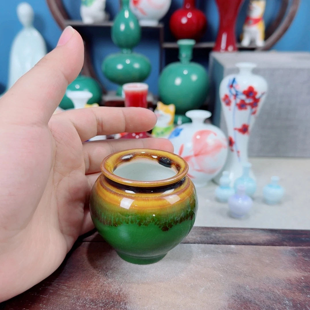 陶瓷手工小花器摆件