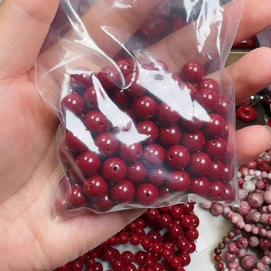 天然辰砂天然紫金沙卡巴手串