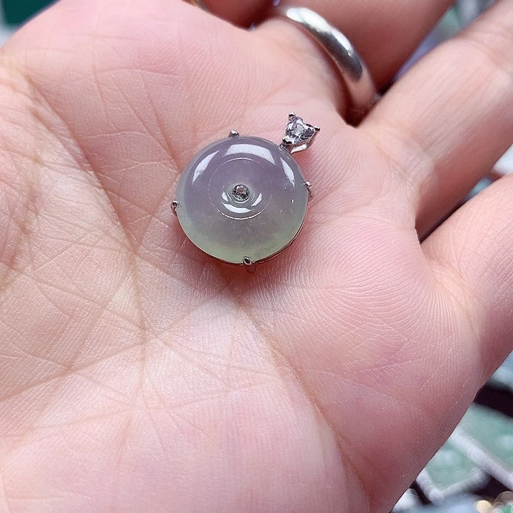 颈饰银S925镶嵌翡翠翡翠