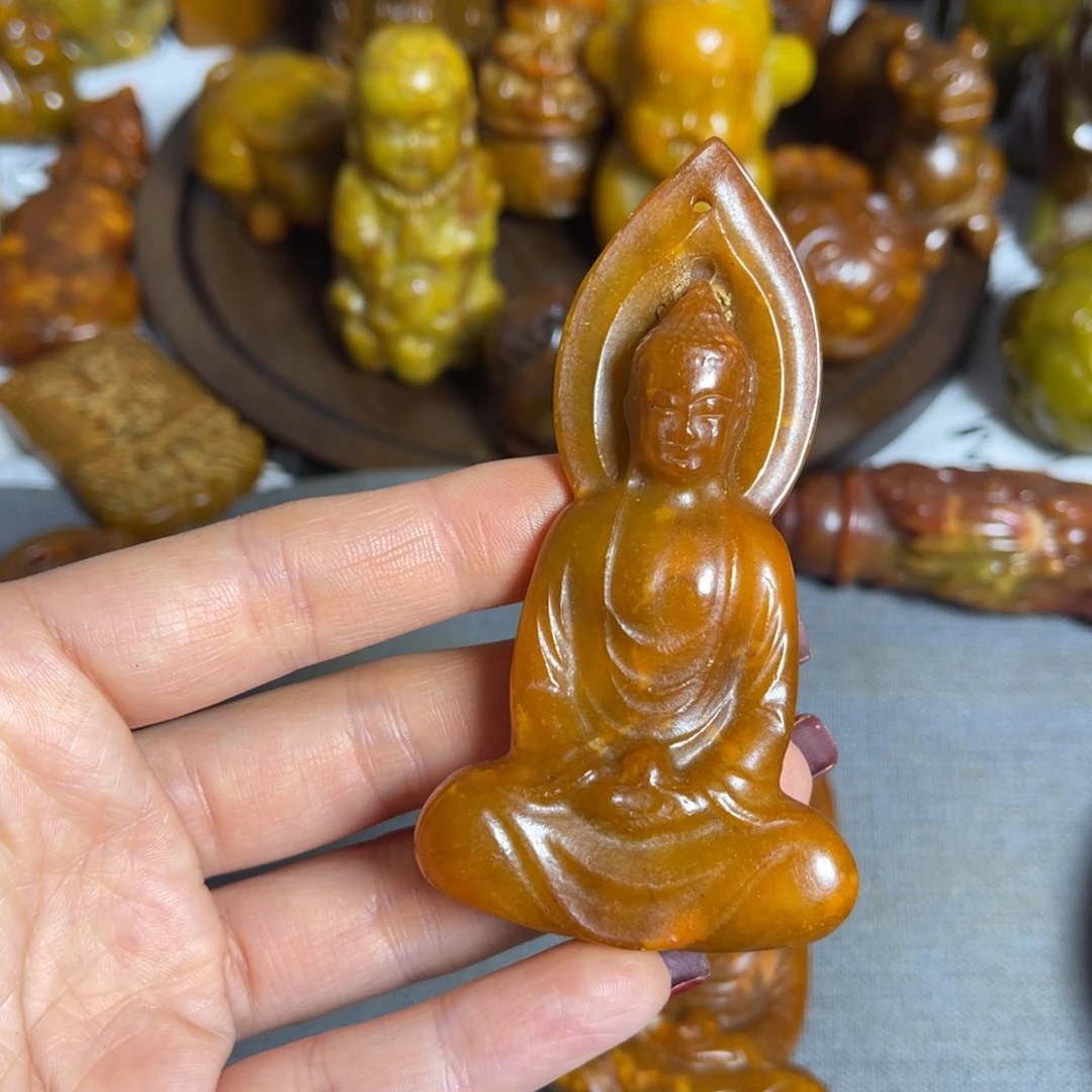 蛇纹石玉合金颈饰