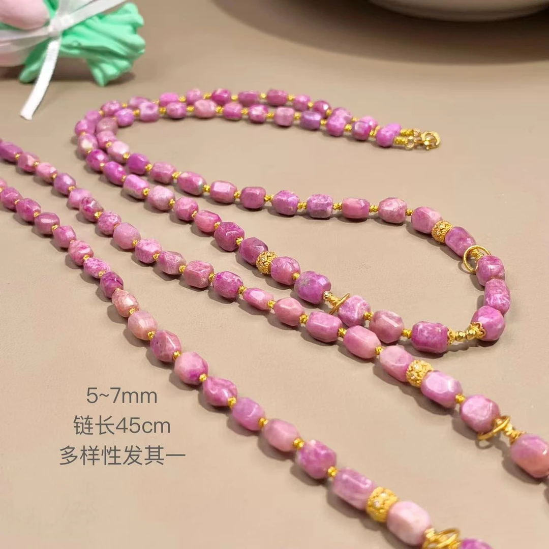 茜樊丨18K金镶舒俱来钻切项链/链长45cm/多样性发其一/K01109