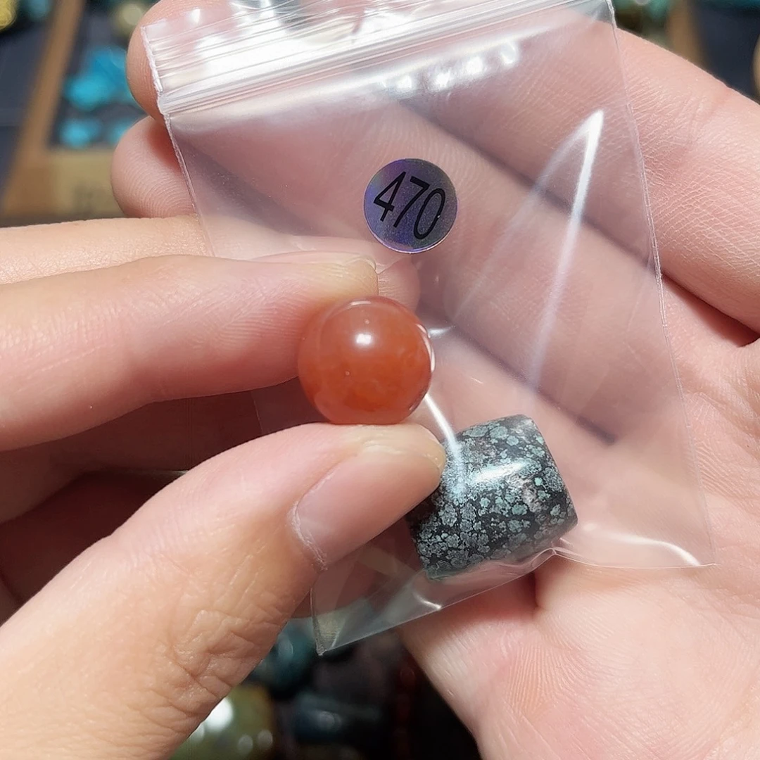 加***.玛瑙/玉髓未镶嵌圆珠桶珠老型手串！！