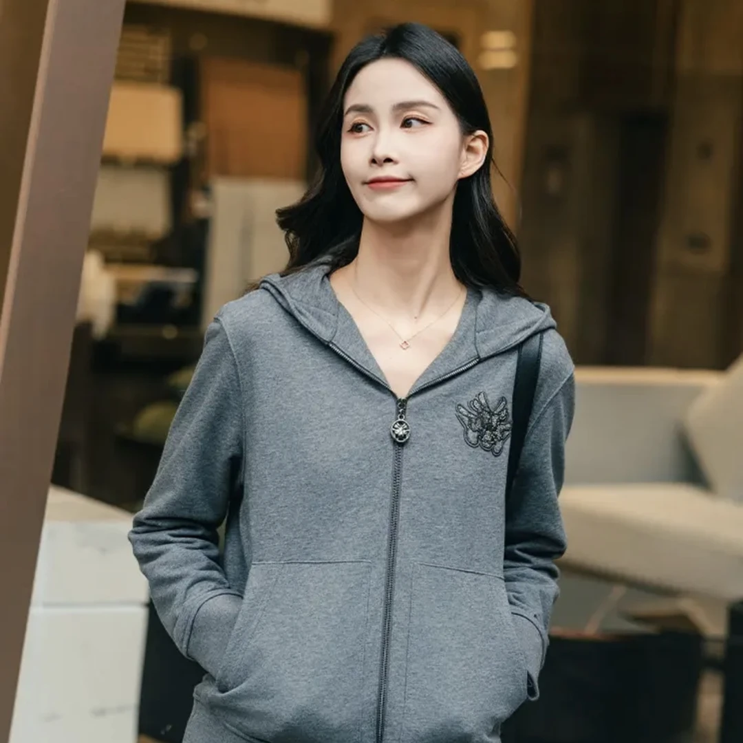 GIRDEAR/哥弟新款百搭时尚舒适连帽拉链宽松休闲夹克外套1400801