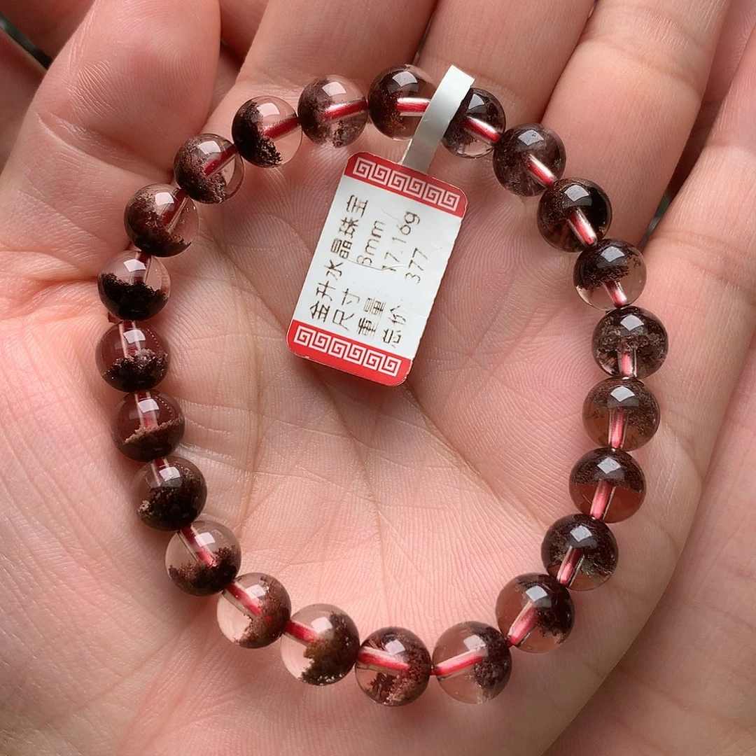 未镶嵌手串水晶红幽灵聚宝盆8