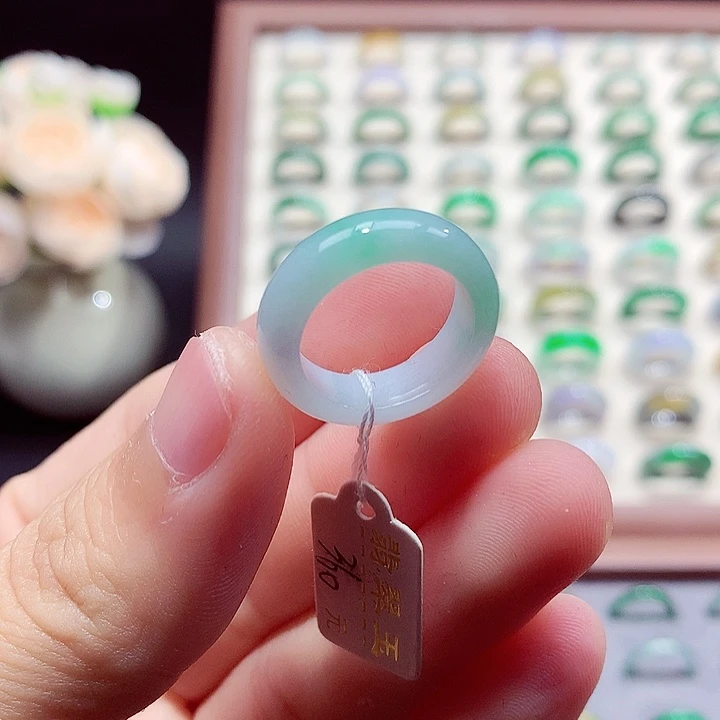 翡翠未镶嵌戒指11-12号