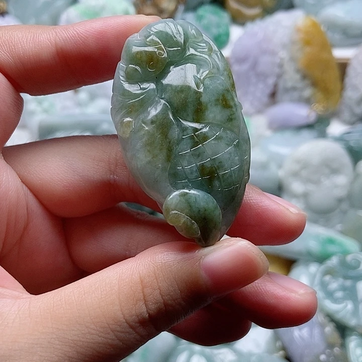 翡翠未镶嵌吊坠(不含链)1