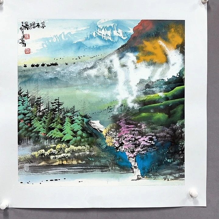 国画亲笔手绘放心去藏