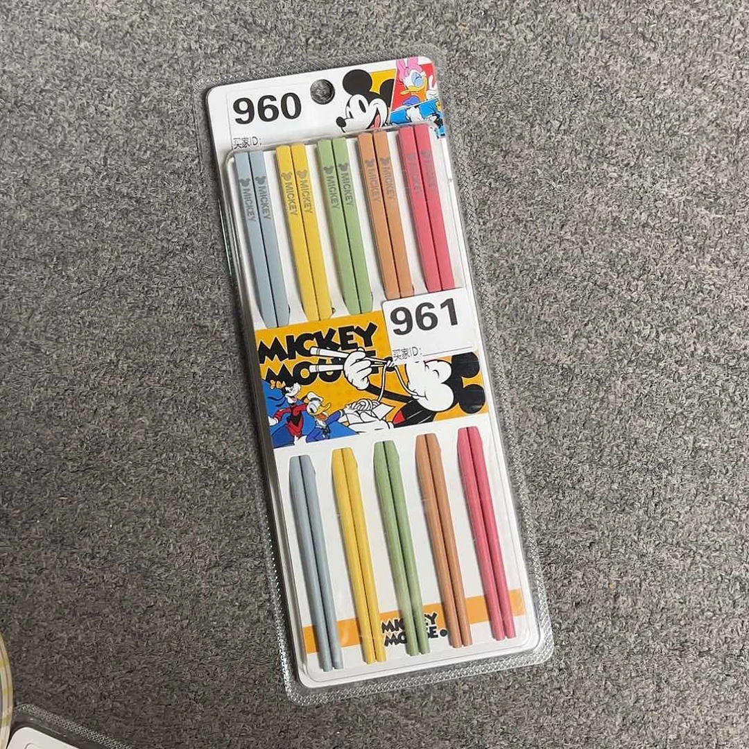 稻谷壳合金筷十双 米奇