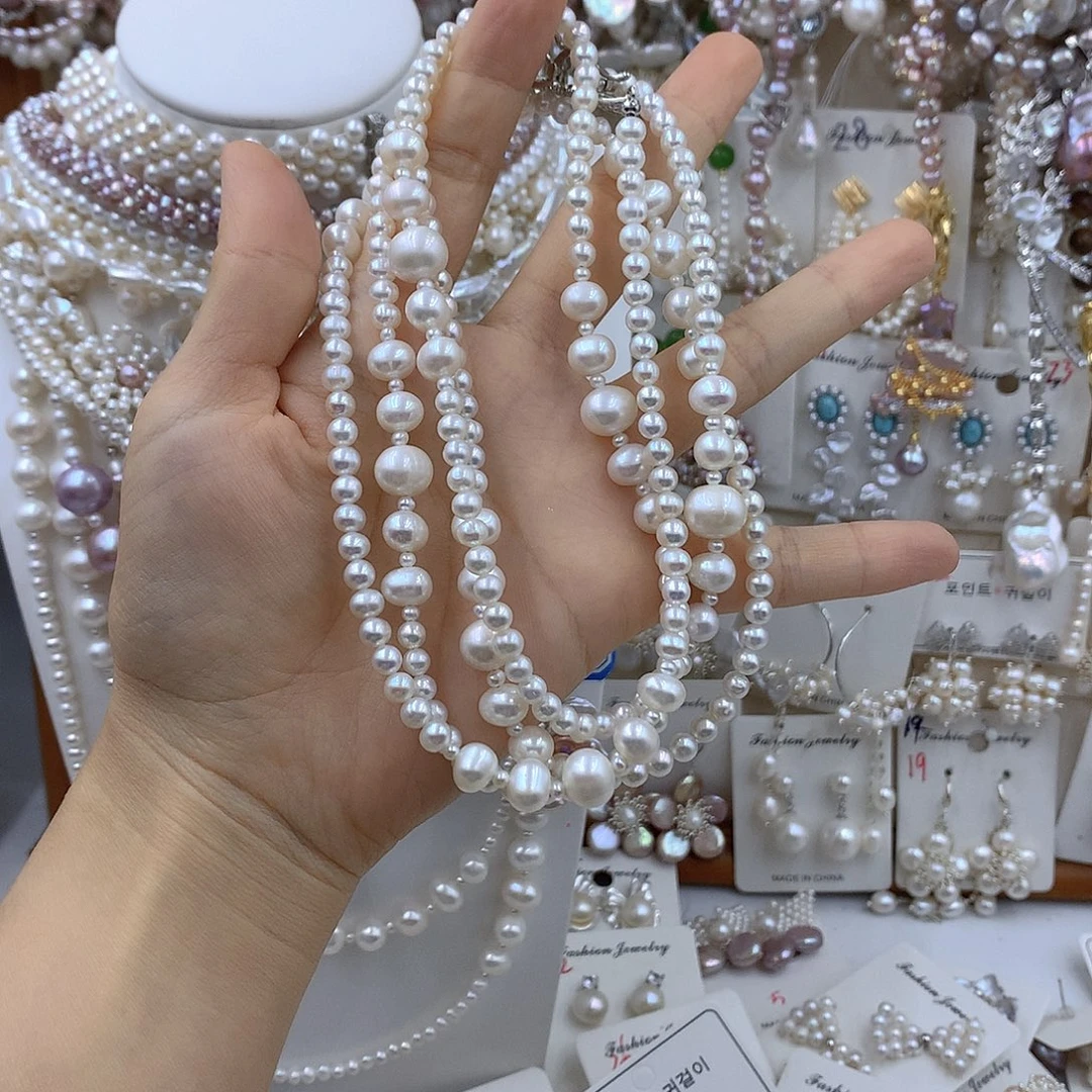 优***造项链耳饰银S925镶嵌淡水珍珠