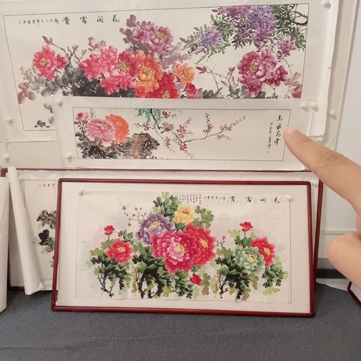 国画165*50尺寸好看好看带框包邮