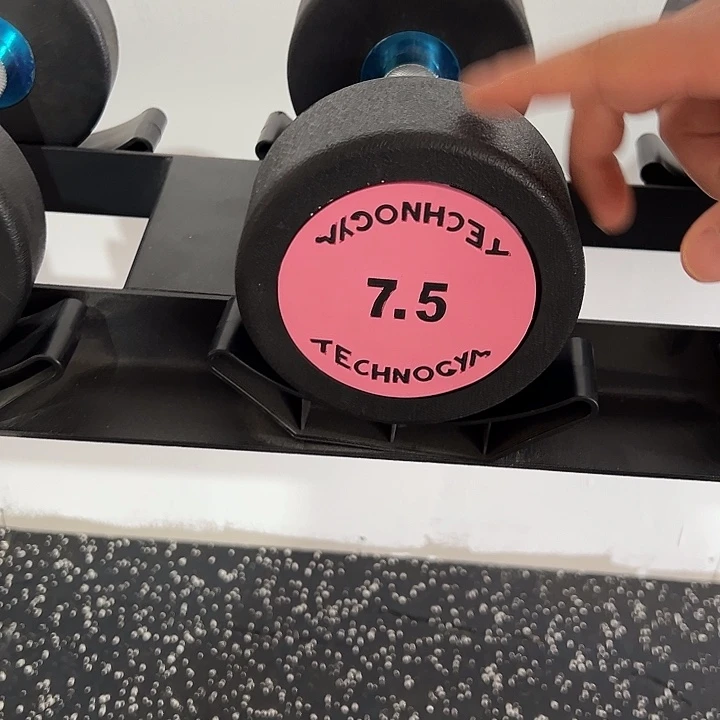 全新纯钢泰诺哑铃7.5公斤一对粉色