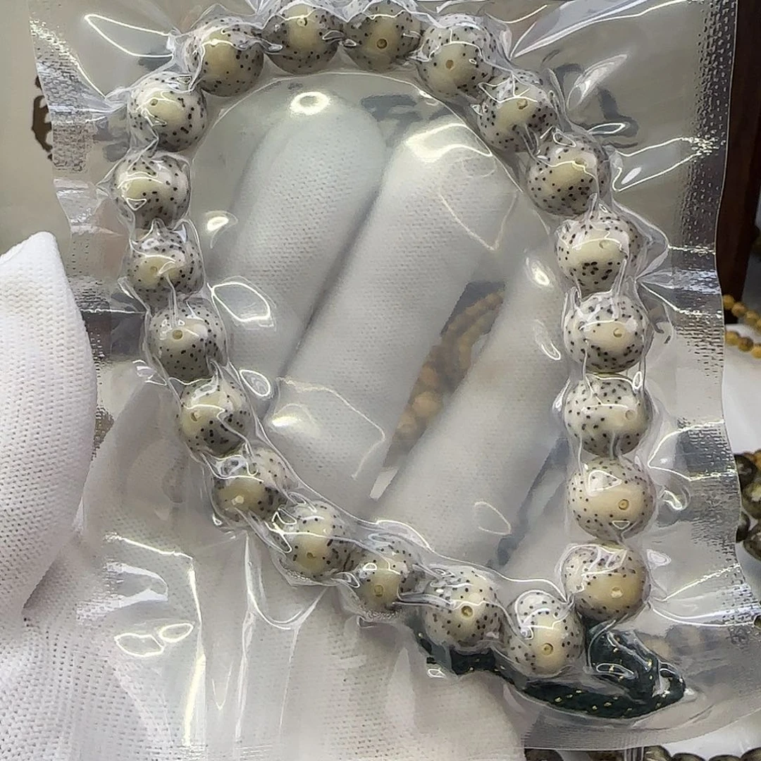 星月菩提手串卡12瓷白大尺手持