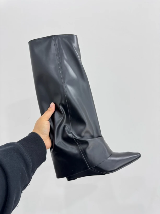 裤管靴｜坡跟7cm｜36码偏小一码｜适合35码脚｜